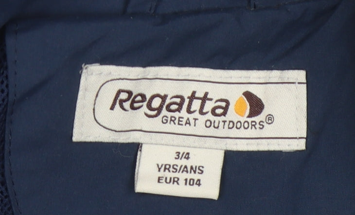 Regatta Boys Blue Waterproof Rain Coat 3-4 Years
