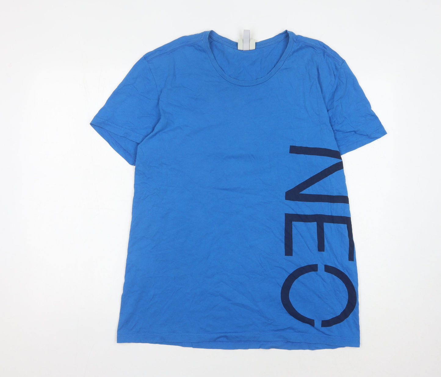 Mens UK Size L adidas Blue  T-Shirt