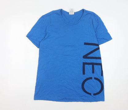 Mens UK Size L adidas Blue  T-Shirt