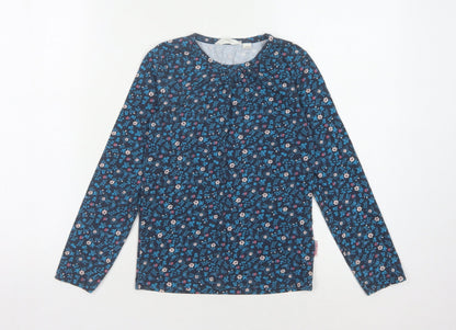 Trespass Girls' Floral Long Sleeve Top - Blue, 7-8 Years