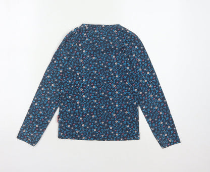 Trespass Girls' Floral Long Sleeve Top - Blue, 7-8 Years
