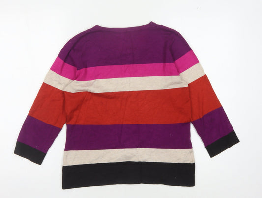 CC Women's Petite Striped Jumper - Multicoloured S