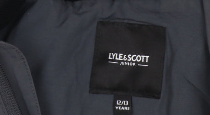 Lyle & Scott Boys Grey Bomber Jacket, 12-13 Years, Hooded, Zip