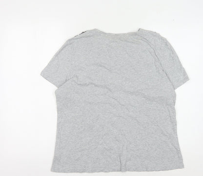 Womens UK Size 16 Dorothy Perkins Grey Basic T-Shirt