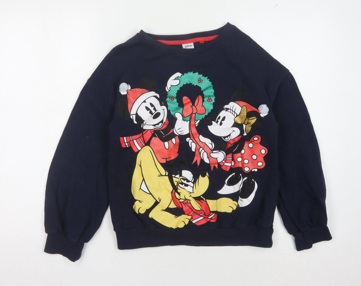 Next Girls Blue Cartoon Christmas Sweatshirt 12 Years