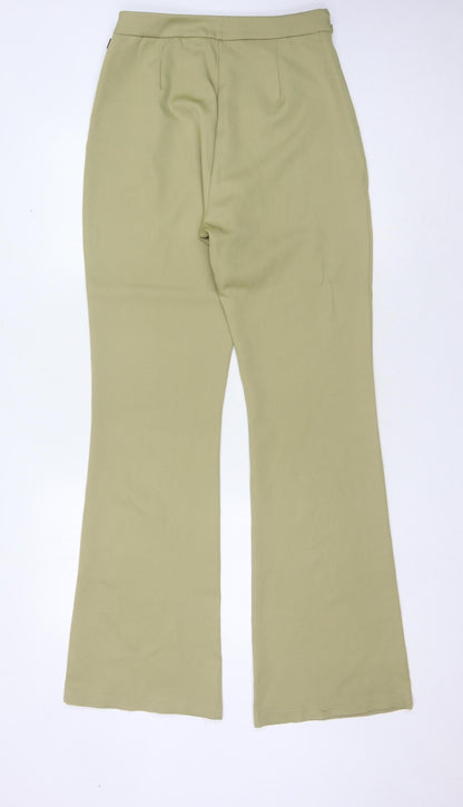Womens UK Size 10 PRETTYLITTLETHING Regular Fit Casual Green Trousers