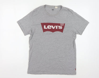 Levi's Men's Grey Graphic Print T-Shirt, Size S