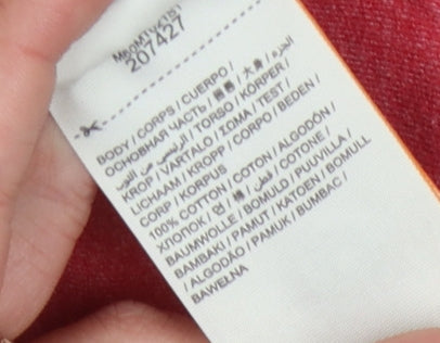 Superdry Men's Red Henley T-Shirt - Size L, Athletic Fit