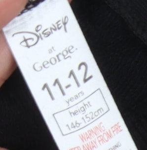 Disney at George Girls Black Beige Pullover Hoodie 11-12 Years