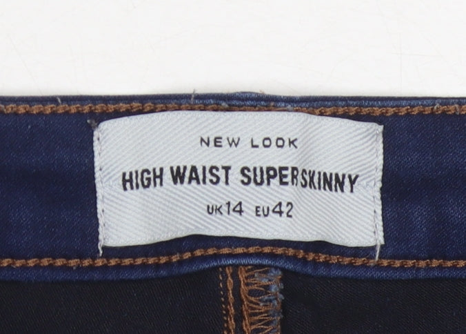 New Look Women's Blue Skinny Jeans Size 14