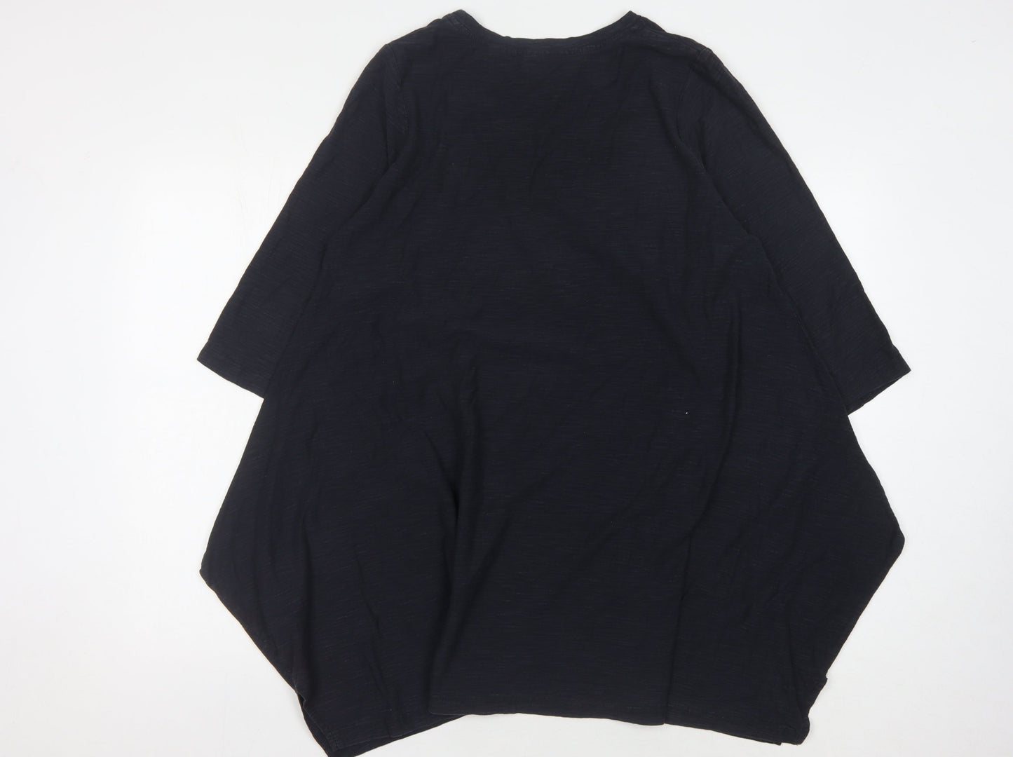 Womens UK Size S Capri Black Tunic T-Shirt
