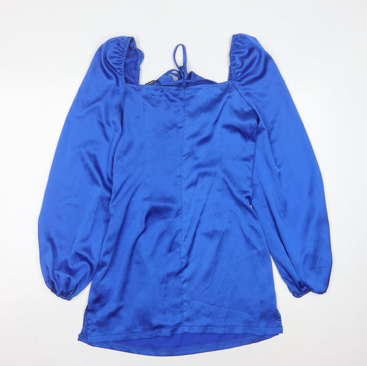 PrettyLittleThing Women's Blue Dress Size 14