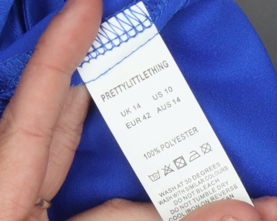 PrettyLittleThing Women's Blue Dress Size 14