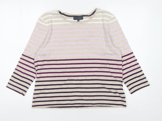 Womens UK Size L Viyella Multicoloured Basic T-Shirt