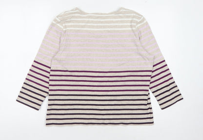 Womens UK Size L Viyella Multicoloured Basic T-Shirt