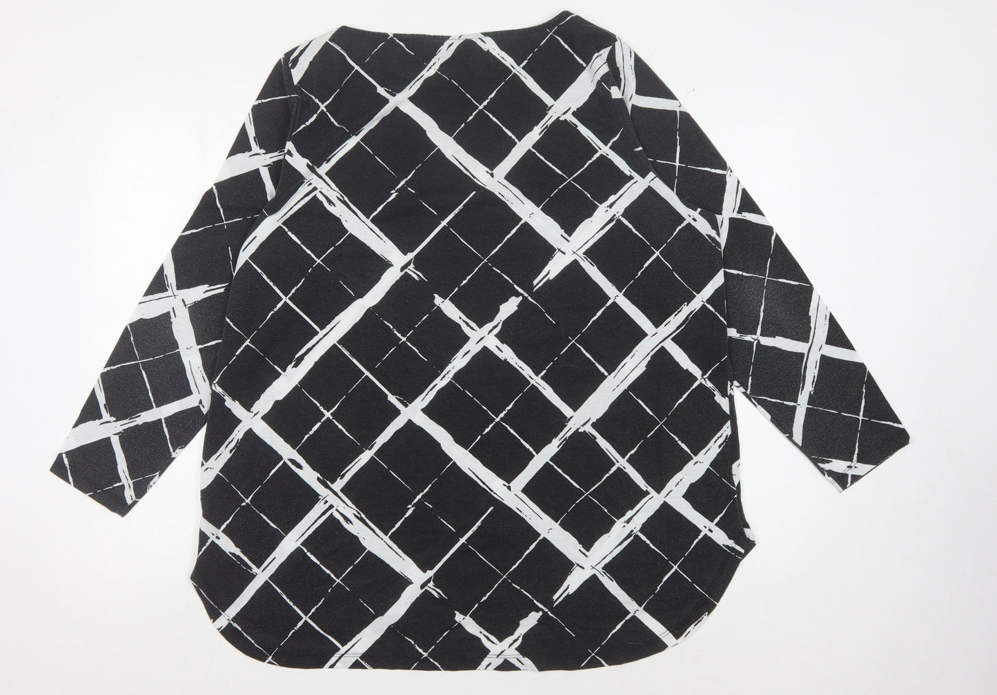 Capsule Women's Black Geometric Long Sleeve Top