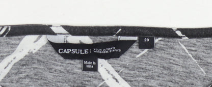 Capsule Women's Black Geometric Long Sleeve Top