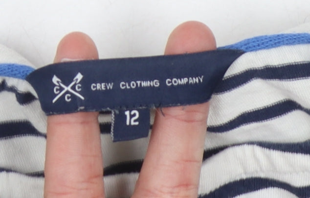 Womens UK Size 12 Crew Clothing Company White Basic T-Shirt