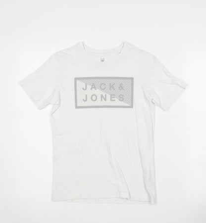 Jack & Jones Boys White Graphic Print T-Shirt 11-12 Years