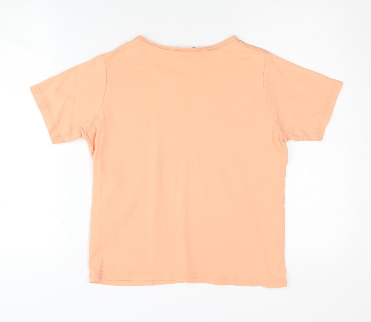 Womens UK Size 10 Honor Millburn Orange Basic T-Shirt