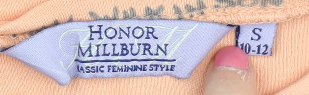 Womens UK Size 10 Honor Millburn Orange Basic T-Shirt