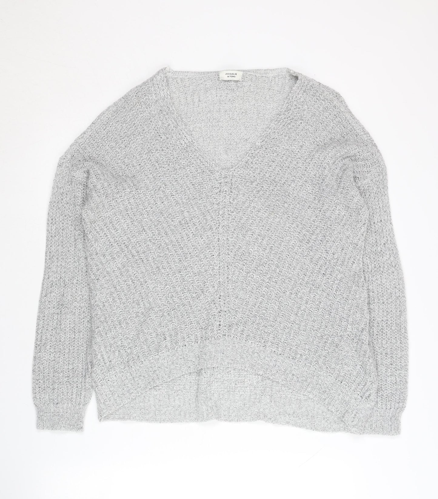 Womens UK Size M Jacqueline de Yong Grey Pullover Jumper