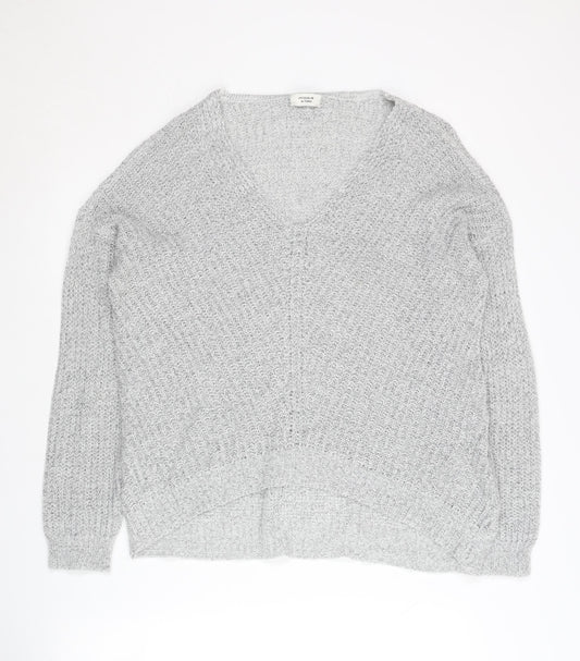 Womens UK Size M Jacqueline de Yong Grey Pullover Jumper