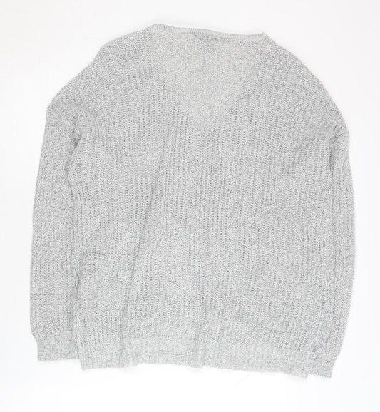Womens UK Size M Jacqueline de Yong Grey Pullover Jumper