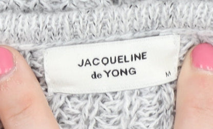 Womens UK Size M Jacqueline de Yong Grey Pullover Jumper