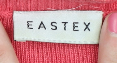 Eastex Women's Pink Open Front Cardigan, Size 12, Long Sleeve