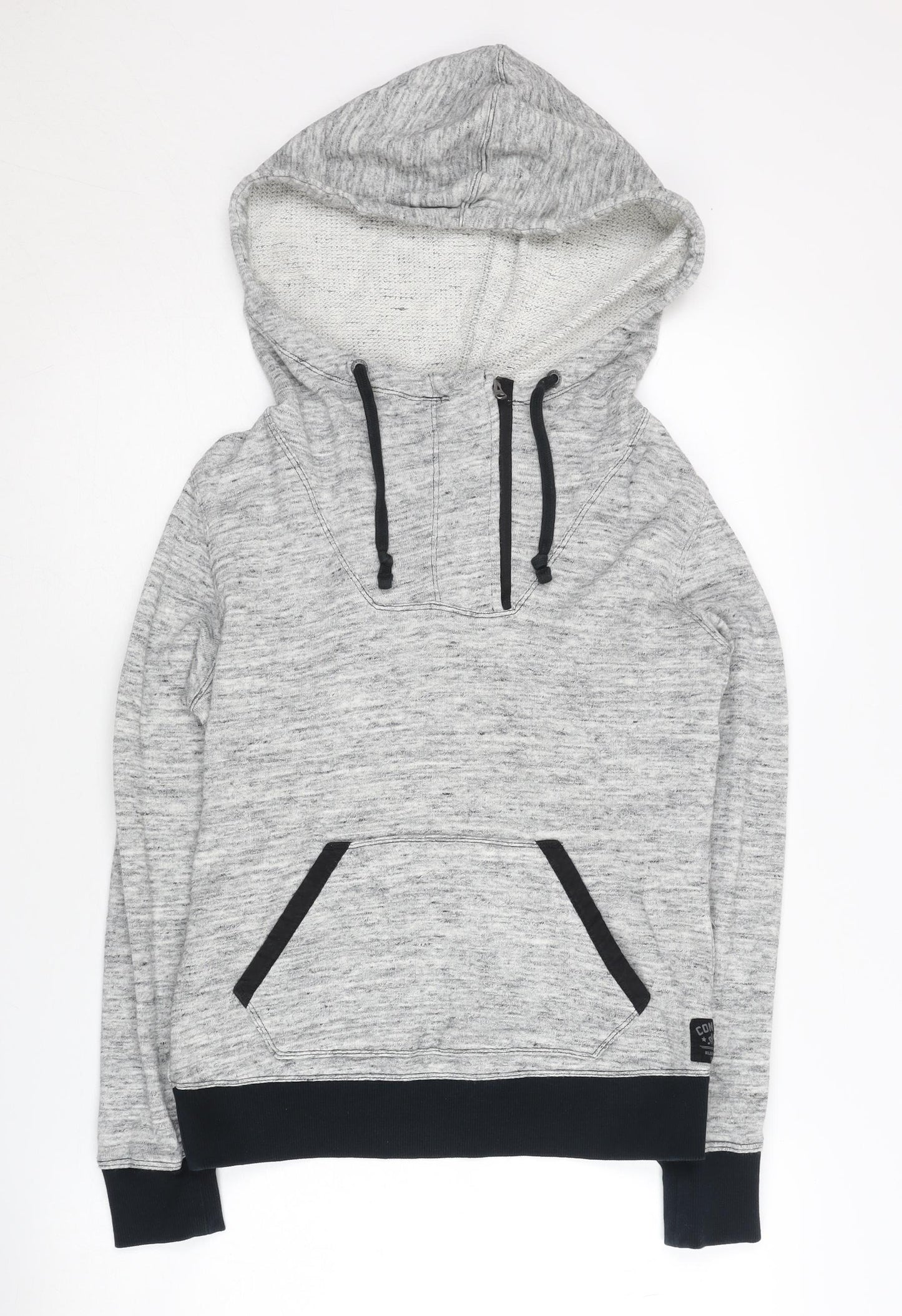 Mens UK Size S Converse Grey Pullover Hoodie