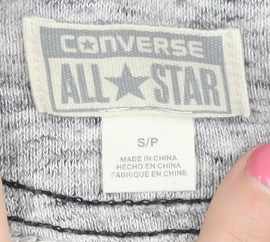 Mens UK Size S Converse Grey Pullover Hoodie