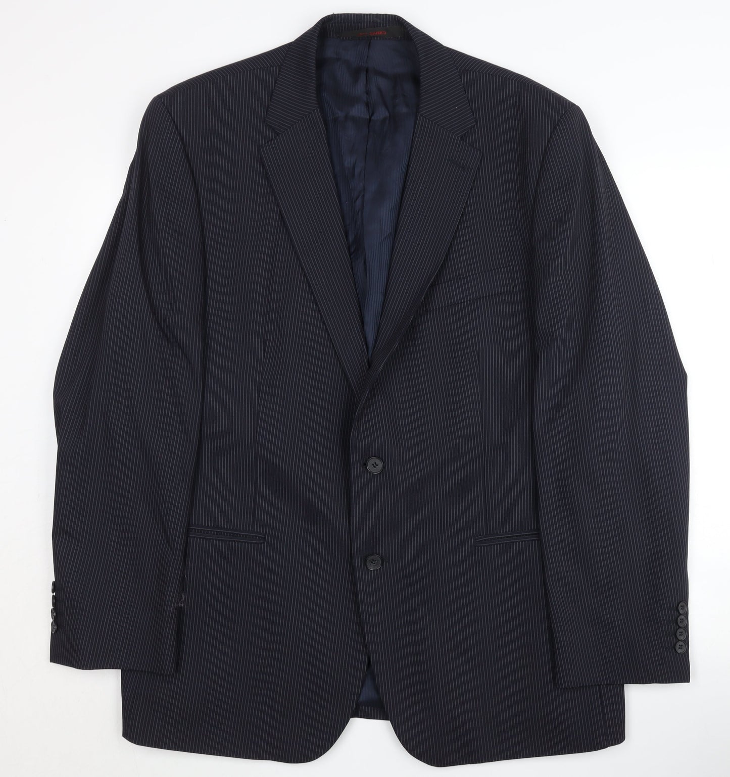 Jeff Banks Men's Blue Striped Blazer 44 Regular