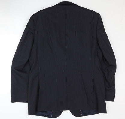 Jeff Banks Men's Blue Striped Blazer 44 Regular