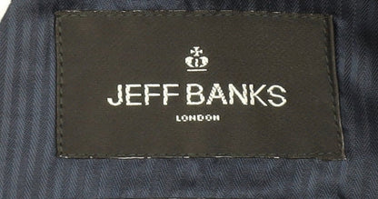 Jeff Banks Men's Blue Striped Blazer 44 Regular