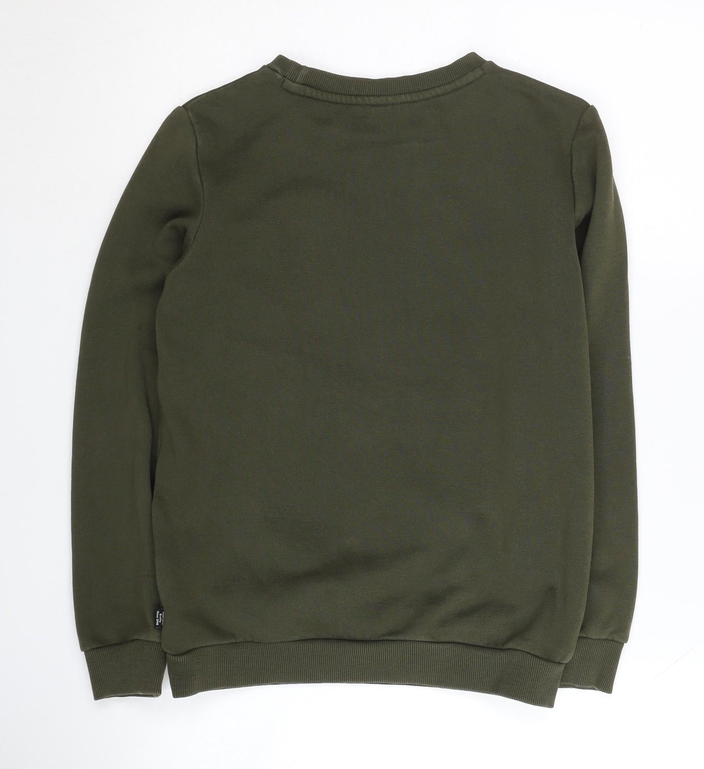 Puma Boys Green Crew Neck Sweatshirt with Logo, Size 11-12Y