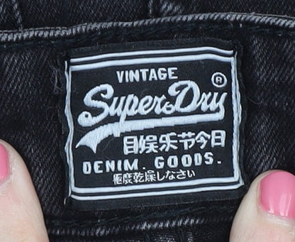 Womens UK Size XS Superdry Straight & Pencil Denim Skirt