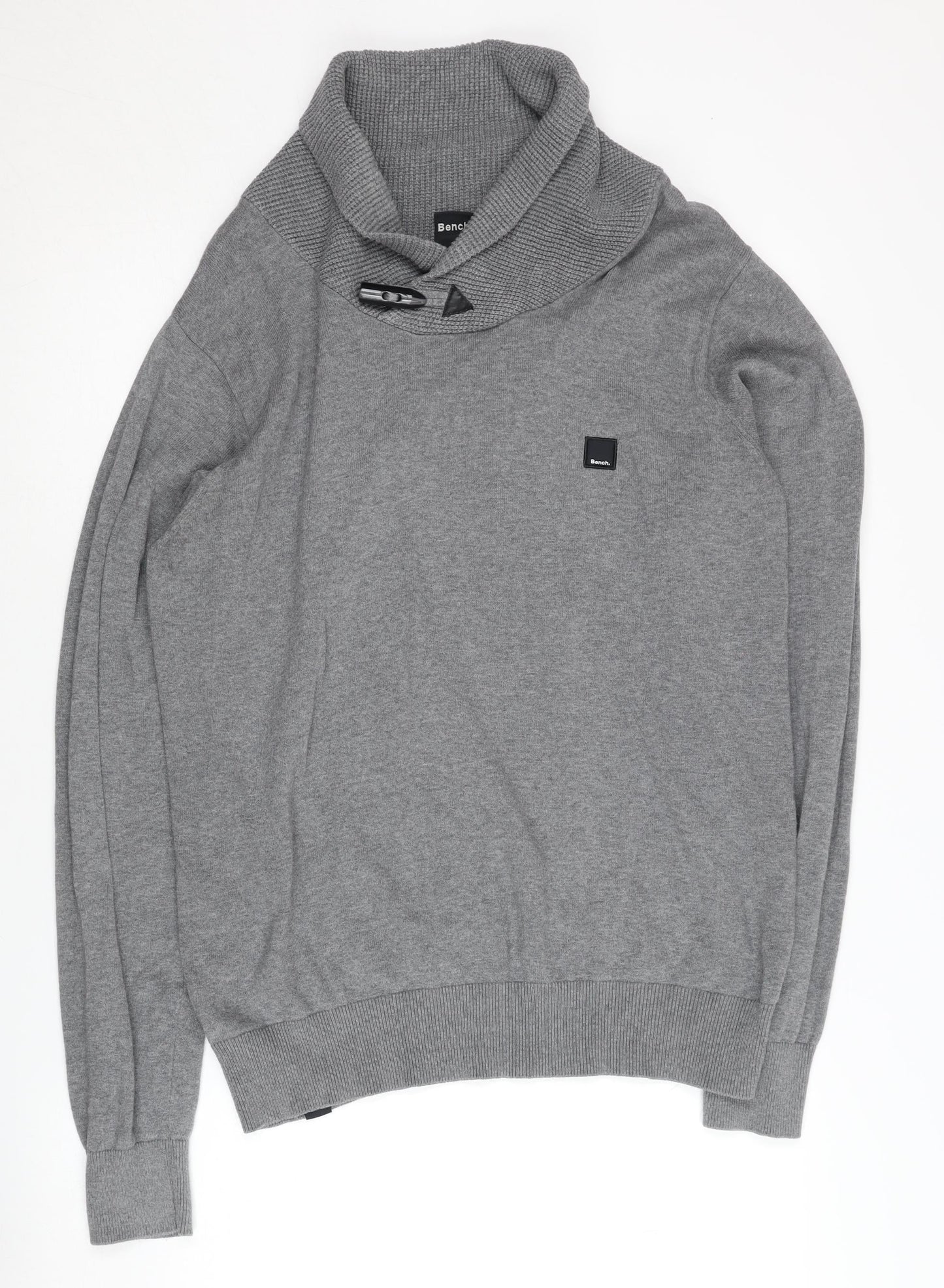 Bench Grey Cotton Pullover Jumper Medium