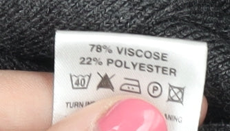 Eastex Women's Grey Open Front Cardigan, Size 12, Long Sleeve