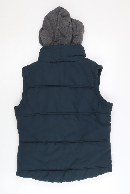 Kangol Women's Blue Hooded Waistcoat Size 10