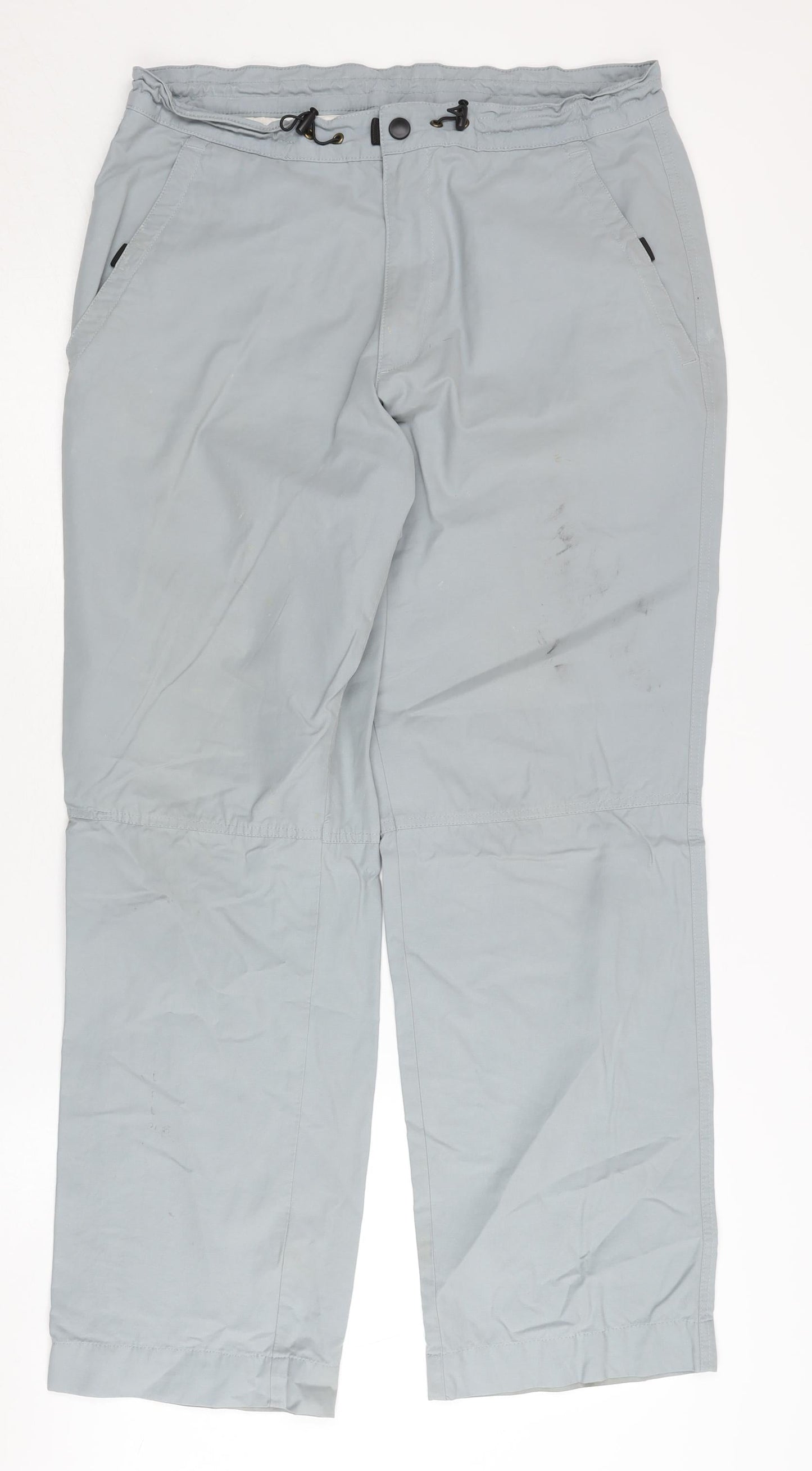 Guise Men's Grey Casual Trousers S Elastic Waist