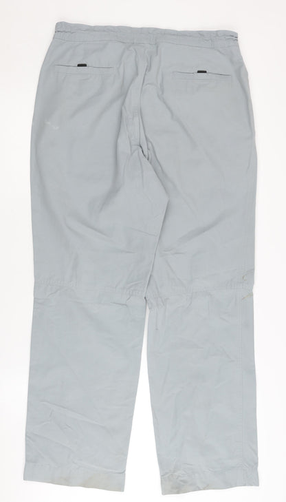 Guise Men's Grey Casual Trousers S Elastic Waist