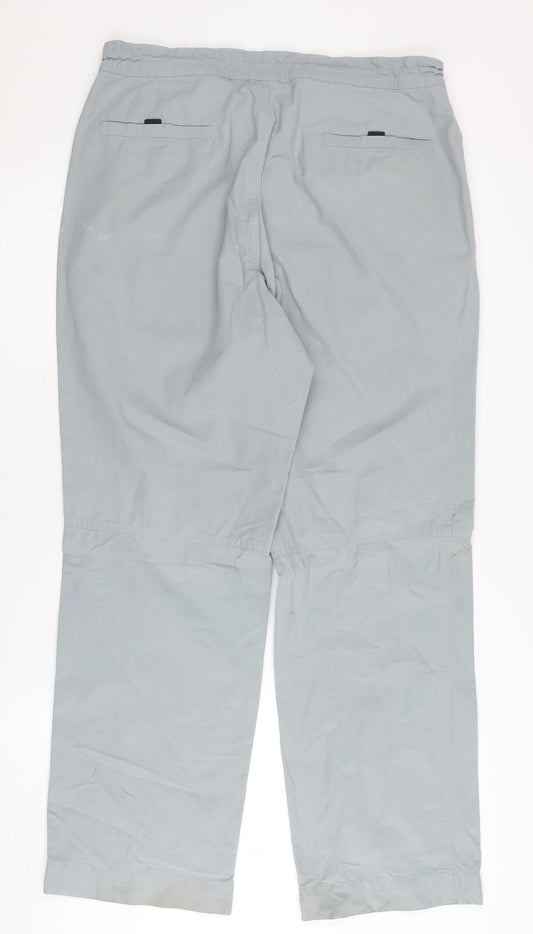 Guise Men's Grey Casual Trousers S Elastic Waist