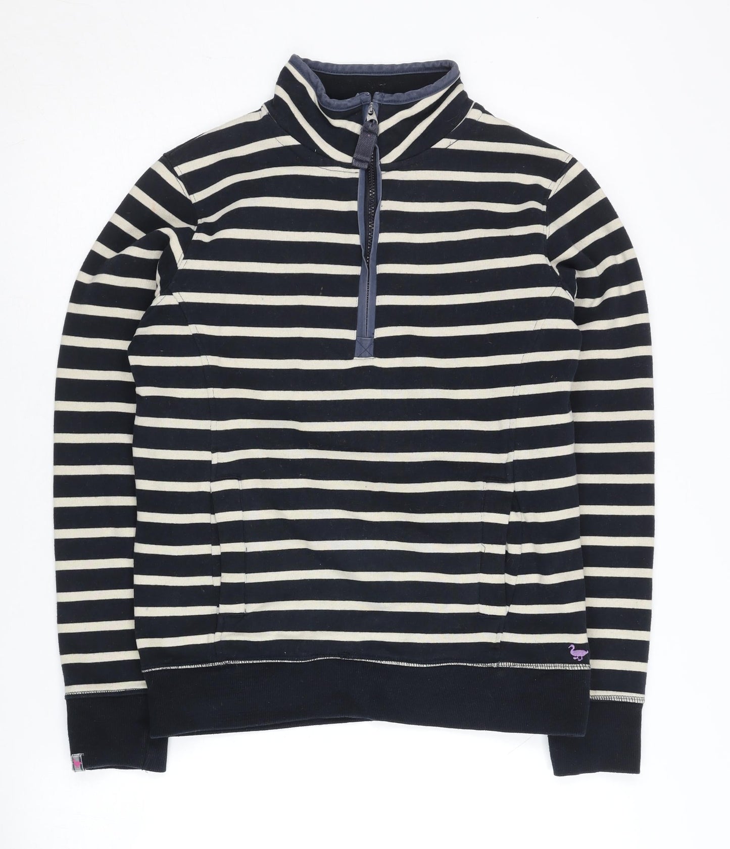 Country Rose Women's Black Striped Henley Sweatshirt S