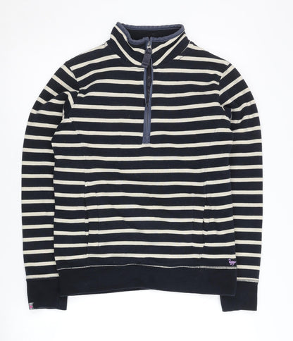 Country Rose Women's Black Striped Henley Sweatshirt S