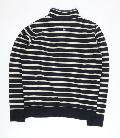 Country Rose Women's Black Striped Henley Sweatshirt S