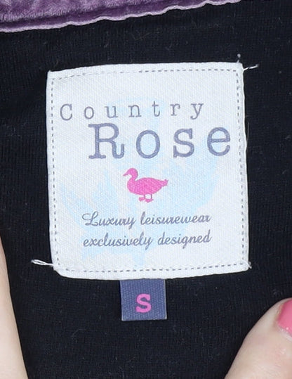 Country Rose Women's Black Striped Henley Sweatshirt S