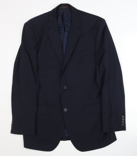 Mens UK Size 40 Jeff Banks Regular Blue Suit Jacket