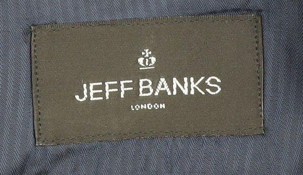 Mens UK Size 40 Jeff Banks Regular Blue Suit Jacket