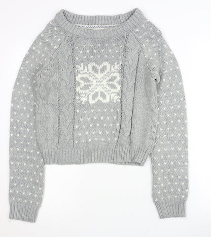 Womens UK Size 8 Soulcal & Co Grey Pullover Jumper